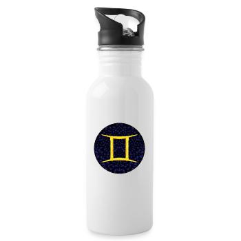 Gemini - Trinkflasche mit integriertem Trinkhalm - Weiß - Rechts