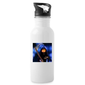 The Grim Reaper for Halloween - Water bottle with straw - white - Right