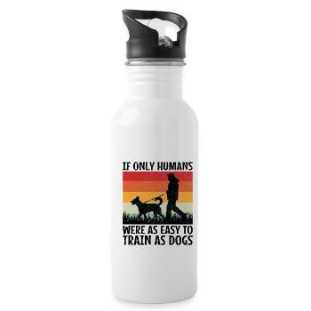 Dog Trainer Dog Training Training Dogs Pet Care Pr - Water bottle with straw - white - Right