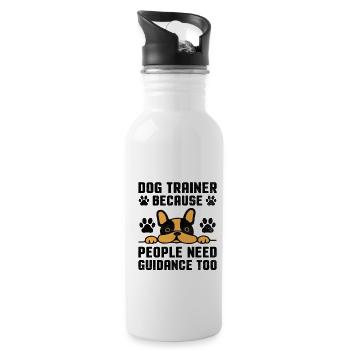 Dog Trainer Dog Training Training Dogs Pet Care Pr - Water bottle with straw - white - Right