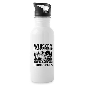 Wandern Natur Bergsteigen Trekking Outdoor Wandern - Trinkflasche mit integriertem Trinkhalm - Weiß - Rechts