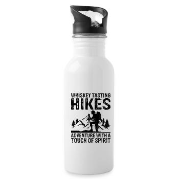 Wandern Natur Bergsteigen Trekking Outdoor Wandern - Trinkflasche mit integriertem Trinkhalm - Weiß - Rechts