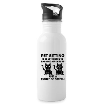 Pet Sitter Pet Sitting Dog and Cat Sitters Dog Wal - Water bottle with straw - white - Right