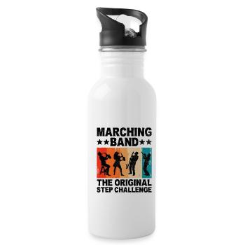 Marching Band Sayings Funny Marching Instruments - Water bottle with straw - white - Right