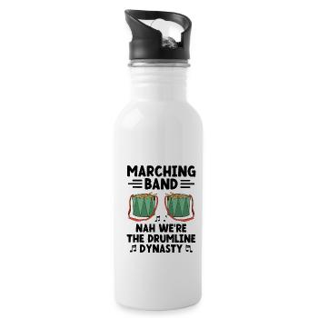 Drum Corps Marching Band Drum Corp Music Percussio - Trinkflasche mit integriertem Trinkhalm - Weiß - Rechts