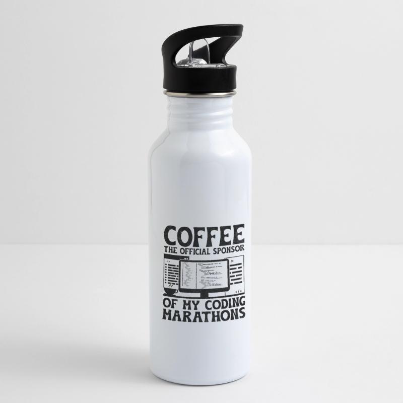 Kaffee-Codierung Programmierer Programmierer Entwickler Nerd Coff Trinkflasche mit integriertem Trinkhalm