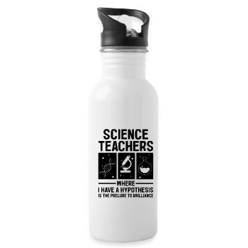 Professeur de sciences Professeur d’école Biologie Chimie P - Gourde avec paille intégrée - blanc - Droite