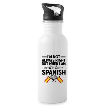 Foreign Language Teacher School Languages Teachers - Water bottle with straw - white - Right