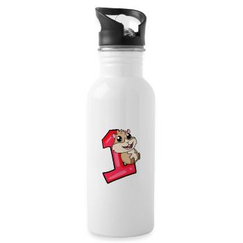 1 an - Inscription à l’école - Cochon d’Inde domestique - Gourde avec paille intégrée - blanc - Droite