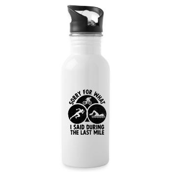 Désolé pour ce que j’ai dit lors du Triathl du dernier kilomètre - Gourde avec paille intégrée - blanc - Droite