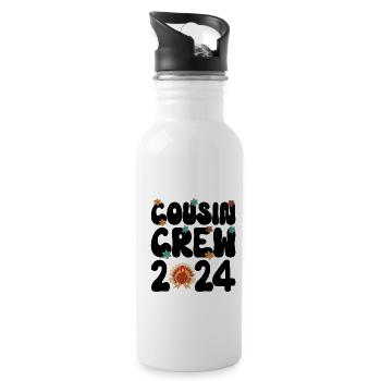 Cousin Crew 2024 Pregnancy Announcement Family - Water bottle with straw - white - Right