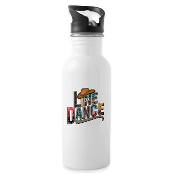 Line dancing my hobby - my passion - my thing - Water bottle with straw - white - Right