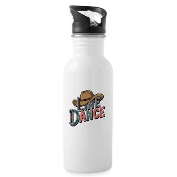 Line dancing my hobby - my passion - my thing - Water bottle with straw - white - Right