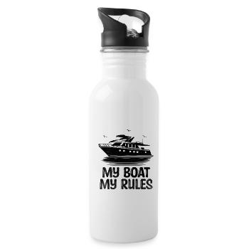 My Boat My Rules Paddle Boat - Water bottle with straw - white - Right