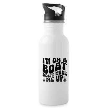 I'm On A Boat Don't Wake Me Up Paddle Boat - Water bottle with straw - white - Right