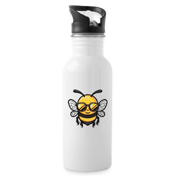 Bee Cool Comic - Water bottle with straw - white - Right