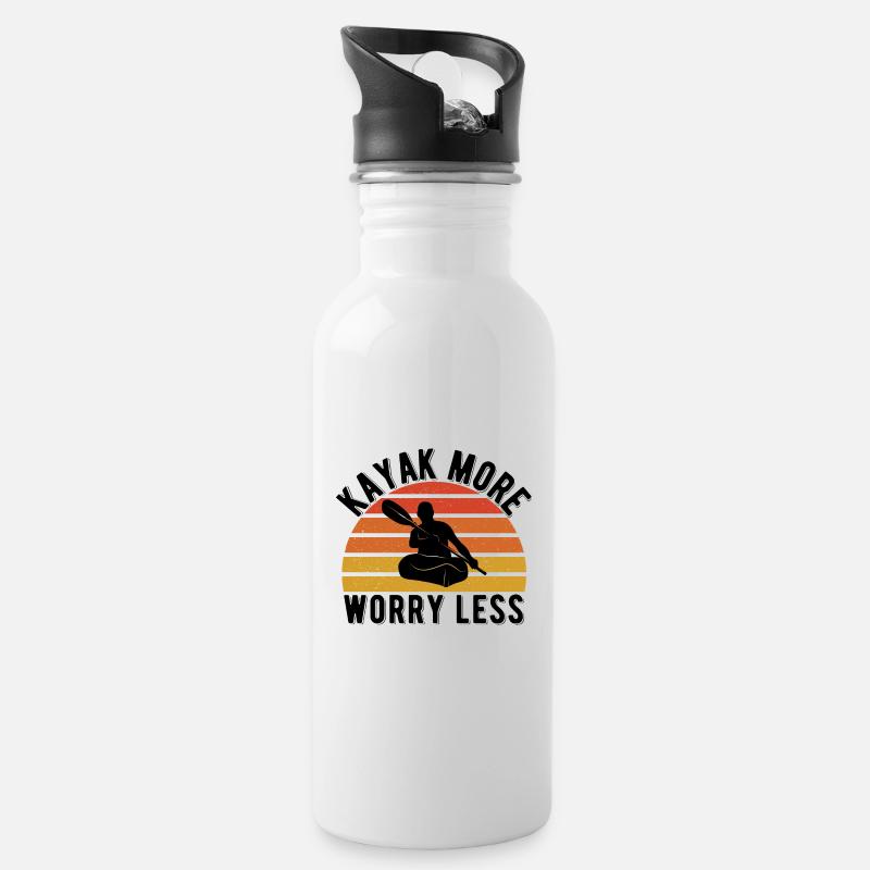 Kayak - Trinkflasche mit integriertem Trinkhalm - Weiß