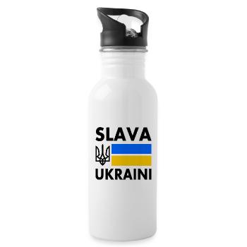 Ukraine - Gourde avec paille intégrée - blanc - Droite
