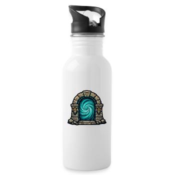 Steinportal Wirbelzauber - Trinkflasche mit integriertem Trinkhalm - Weiß - Rechts