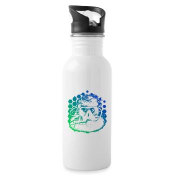 Taucher Scuba Diver Tauchen Diver Scuba Taucher - Trinkflasche mit integriertem Trinkhalm - Weiß - Rechts