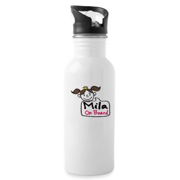 Mila On Board - Trinkflasche mit integriertem Trinkhalm - Weiß - Rechts