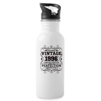 Vintage 1996 Original Limited Edition - Water bottle with straw - white - Right