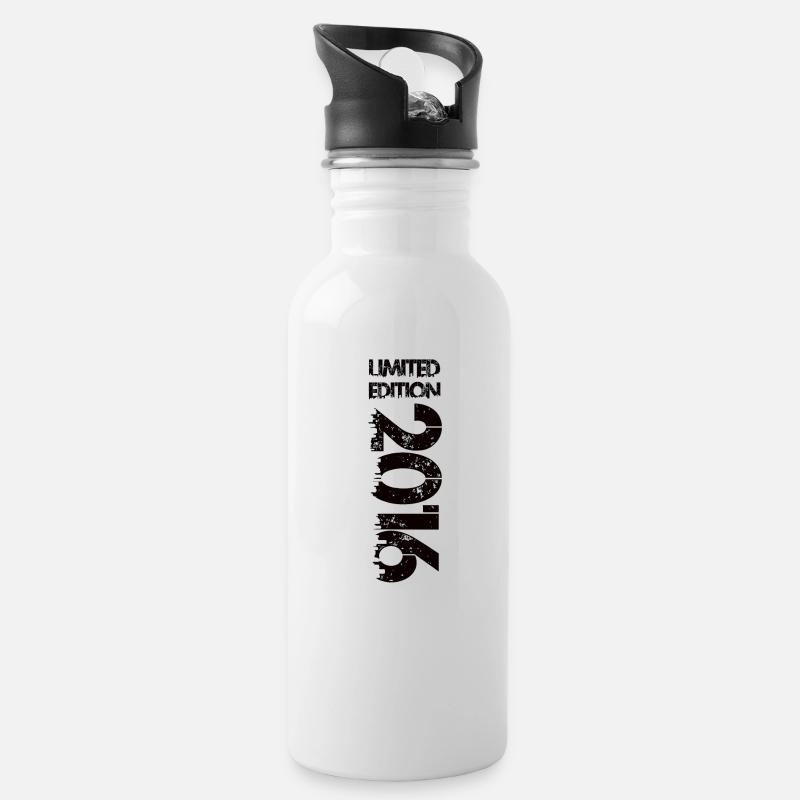 Limited Edition 2016 - Trinkflasche mit integriertem Trinkhalm - Weiß