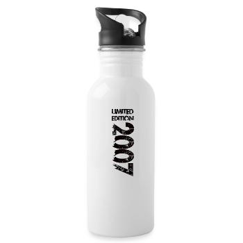 Limited Edition 2007 - Trinkflasche mit integriertem Trinkhalm - Weiß - Rechts