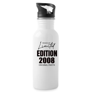 Limited Edition 2008 - Trinkflasche mit integriertem Trinkhalm - Weiß - Rechts