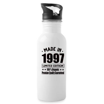 Fabriqué en 1997 Vintage Retro Limited Edition - Gourde avec paille intégrée - blanc - Droite
