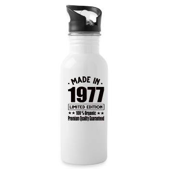 Fabriqué en 1977 Vintage Retro Limited Edition - Gourde avec paille intégrée - blanc - Droite
