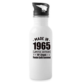Fabriqué en 1965 Vintage Retro Limited Edition - Gourde avec paille intégrée - blanc - Droite