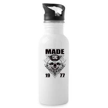 Fabriqué en 1977 Vintage Retro Limited Edition - Gourde avec paille intégrée - blanc - Droite