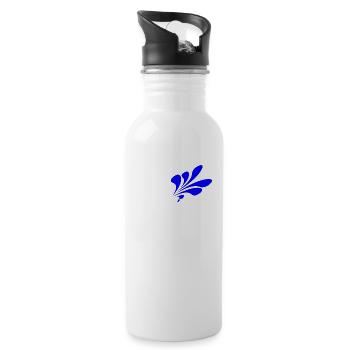 Feuerwehrmann - Trinkflasche mit integriertem Trinkhalm - Weiß - Rechts