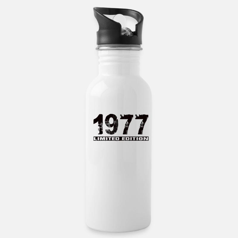 Limited Edition 1977 - Trinkflasche mit integriertem Trinkhalm - Weiß