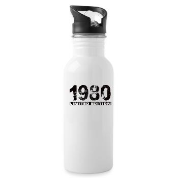 Édition limitée 1980 - Gourde avec paille intégrée - blanc - Droite