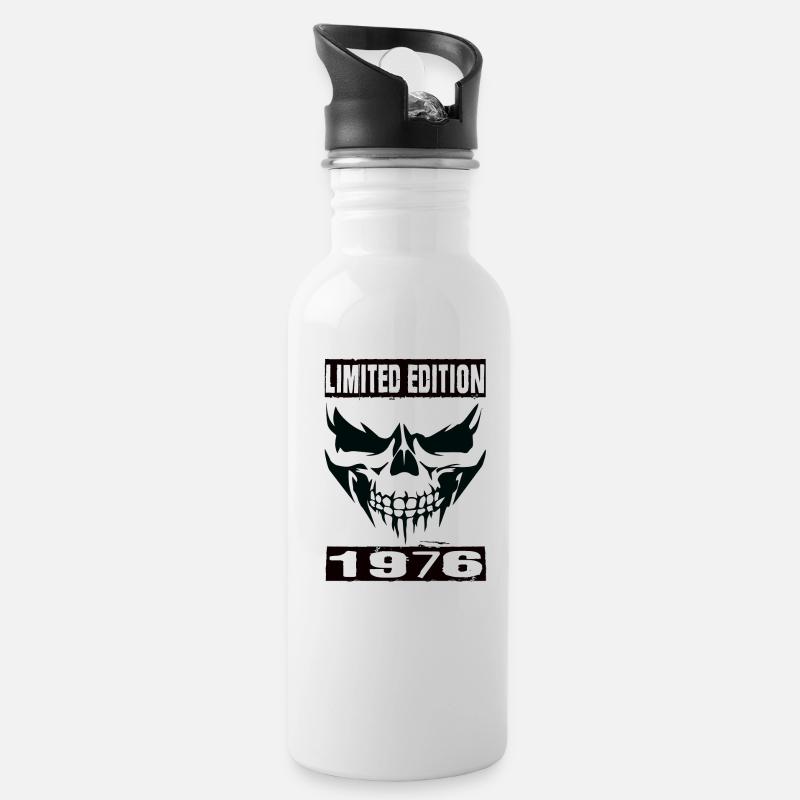 Limited Edition 1976 - Trinkflasche mit integriertem Trinkhalm - Weiß