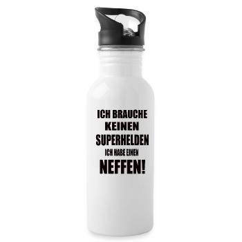 Neffe Geburtstag - Trinkflasche mit integriertem Trinkhalm - Weiß - Rechts