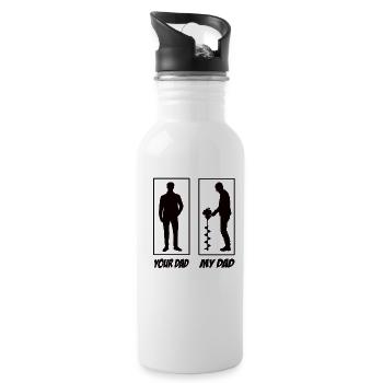 Your dad my dad horticulturist dad - Water bottle with straw - white - Right