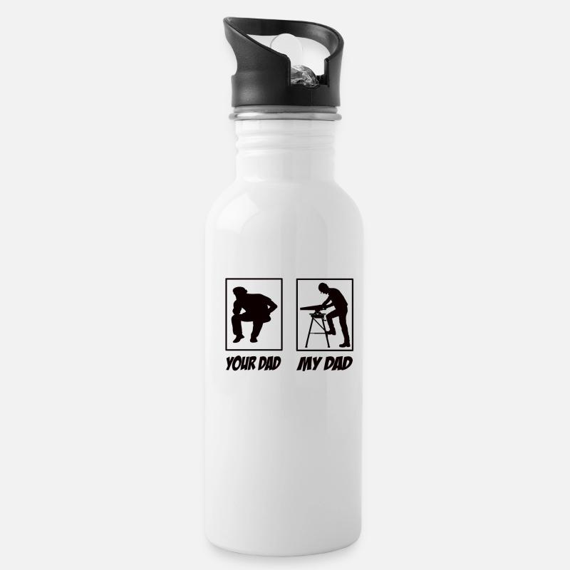 Schreiner - Trinkflasche mit integriertem Trinkhalm - Weiß