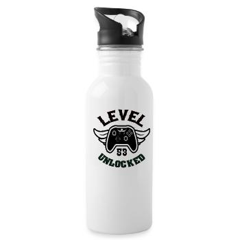 Level 53 Unlocked 53 Birthday - Water bottle with straw - white - Right