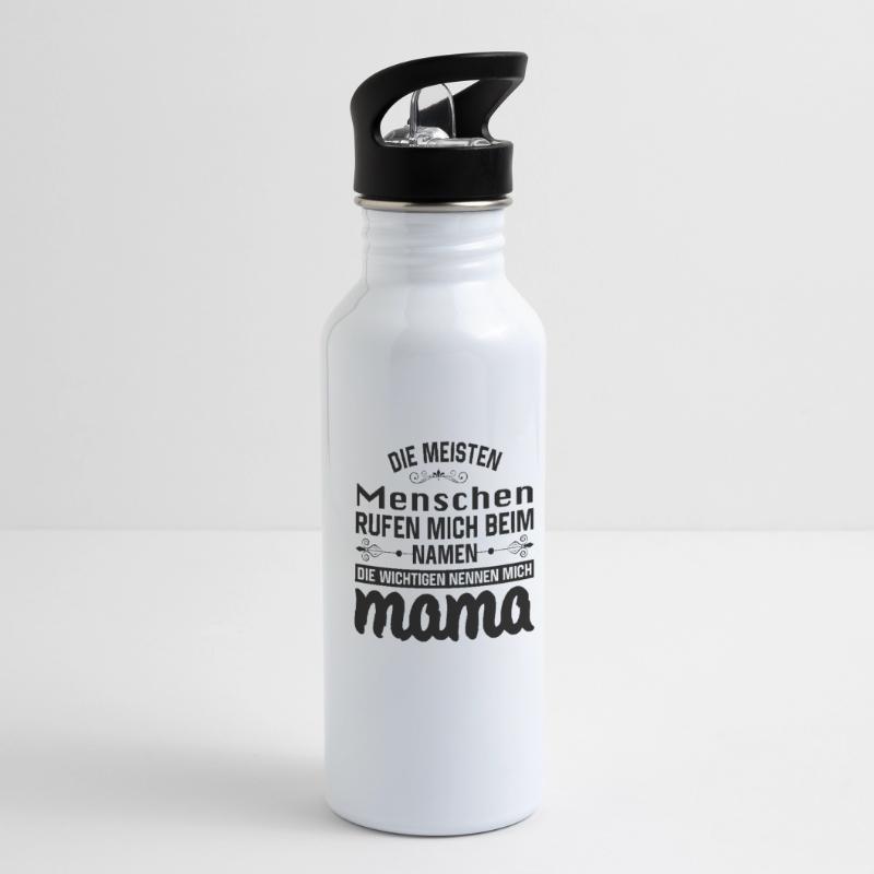Mama Mutter Muttertag Mutter Geburtstag Trinkflasche mit integriertem Trinkhalm
