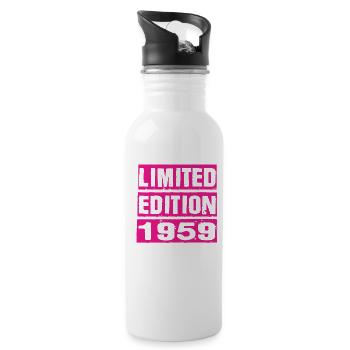 Limited Edition 1959 - Trinkflasche mit integriertem Trinkhalm - Weiß - Rechts