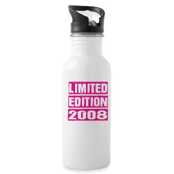 Limited Edition 2008 - Trinkflasche mit integriertem Trinkhalm - Weiß - Rechts