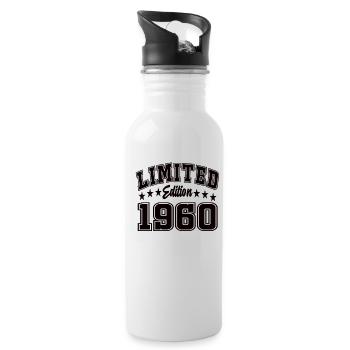 Limited Edition 1960 - Trinkflasche mit integriertem Trinkhalm - Weiß - Rechts