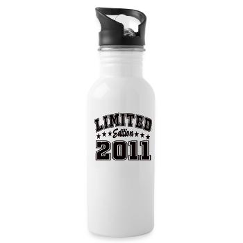 Limited Edition 2011 - Trinkflasche mit integriertem Trinkhalm - Weiß - Rechts