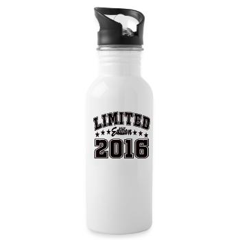 Limited Edition 2016 - Trinkflasche mit integriertem Trinkhalm - Weiß - Rechts