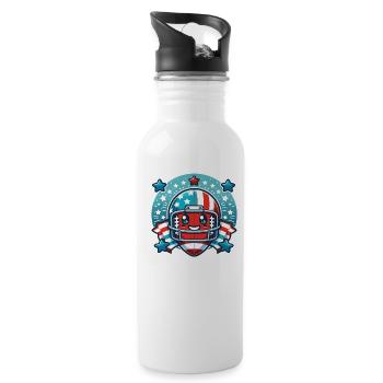 American Football Football Kinder Football Kids - Water bottle with straw - white - Right