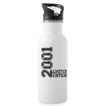 Limited Edition 2001 - Trinkflasche mit integriertem Trinkhalm - Weiß - Rechts