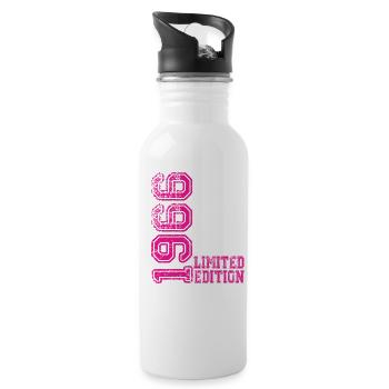 Limited Edition 1966 - Trinkflasche mit integriertem Trinkhalm - Weiß - Rechts